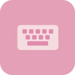 pink and black free keyboard android application logo